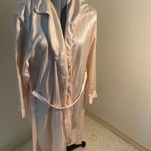 vintage blush belted robe
